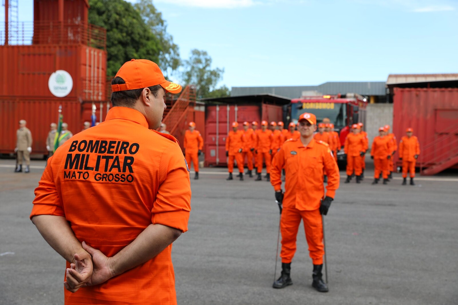 Bombeiros em ação
